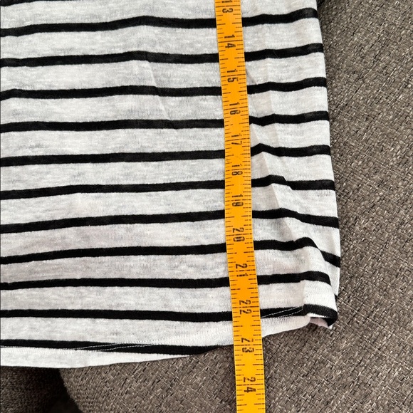 Sanctuary Monochrome Striped Knit Tank Keyhole Back and Tie Hem - Picture 5 of 6